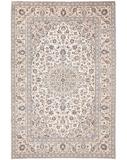 Tappeto Kashan Persia bianco grigio 194x293