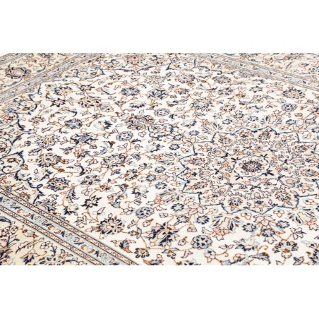 Tappeto Kashan Persia bianco grigio 194x293