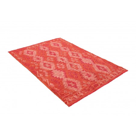 Tappeto Kilim Afghanistan rosso marrone 122x181