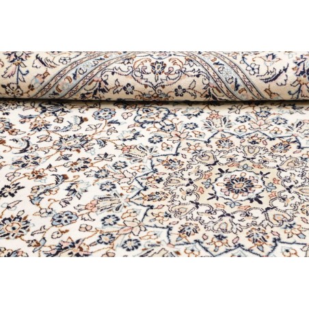 Tappeto Kashan Persia bianco grigio 194x293
