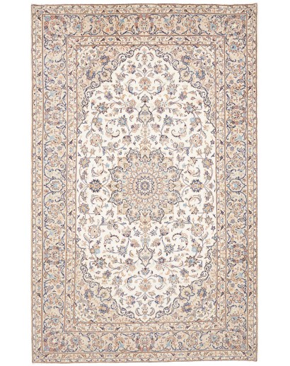 Tappeto Kashan Persia bianco marrone 200x313