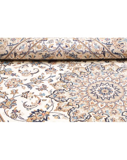 Tappeto Kashan Persia bianco marrone 200x313