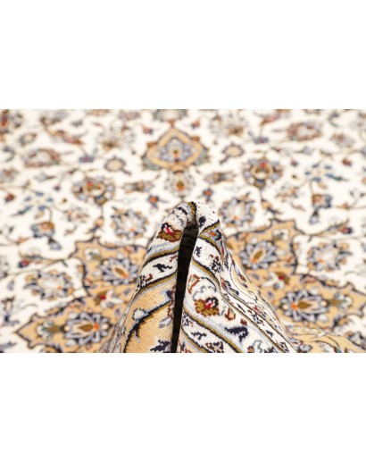 Tappeto Kashan Persia bianco grigio 203x317