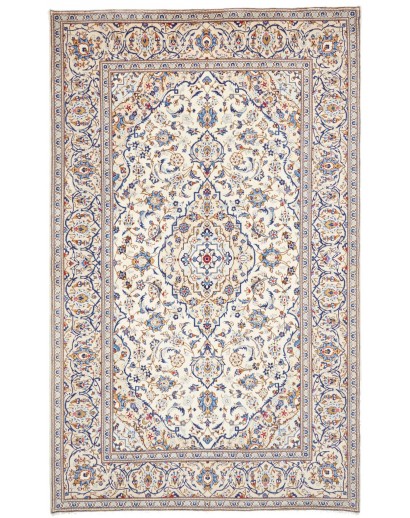 Tappeto Kashan Persia bianco grigio 198x297