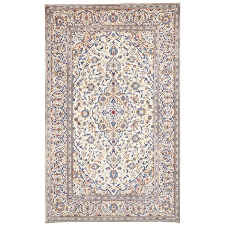 Tappeto Kashan Persia bianco grigio 198x297