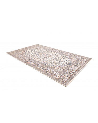 Tappeto Kashan Persia bianco grigio 198x297