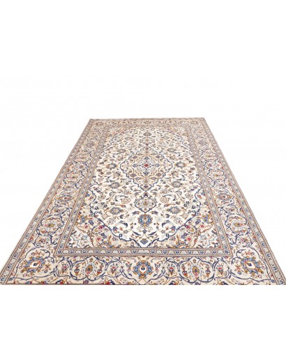 Tappeto Kashan Persia bianco grigio 198x297