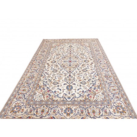 Tappeto Kashan Persia bianco grigio 198x297