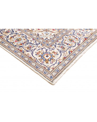 Tappeto Kashan Persia bianco grigio 198x297