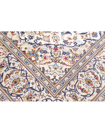 Tappeto Kashan Persia bianco grigio 198x297