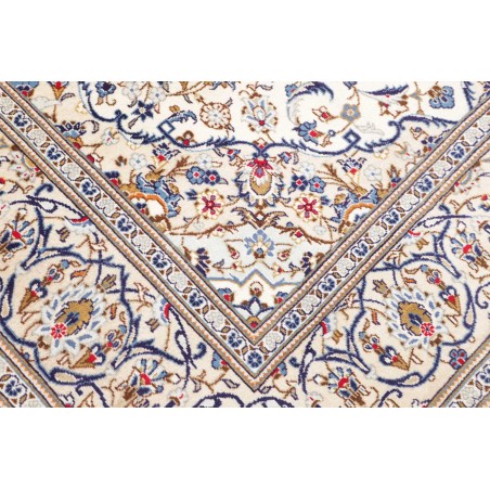Tappeto Kashan Persia bianco grigio 198x297