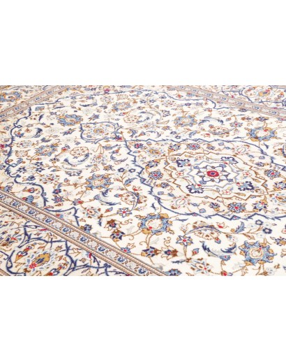 Tappeto Kashan Persia bianco grigio 198x297