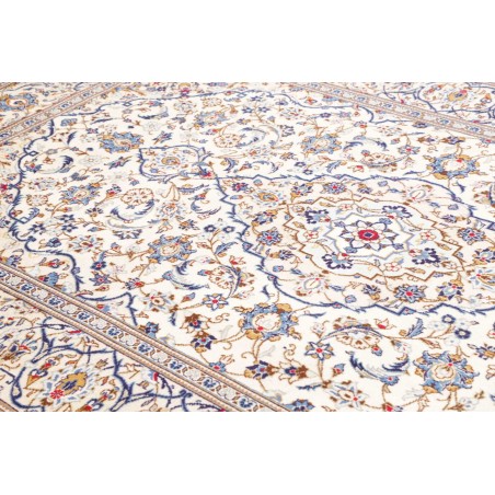 Tappeto Kashan Persia bianco grigio 198x297