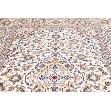 Tappeto Kashan Persia bianco grigio 198x297