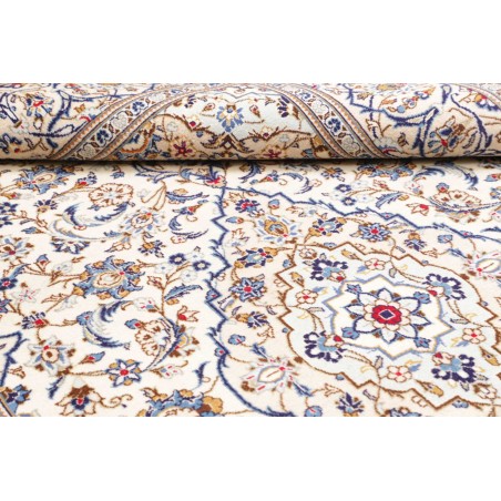 Tappeto Kashan Persia bianco grigio 198x297