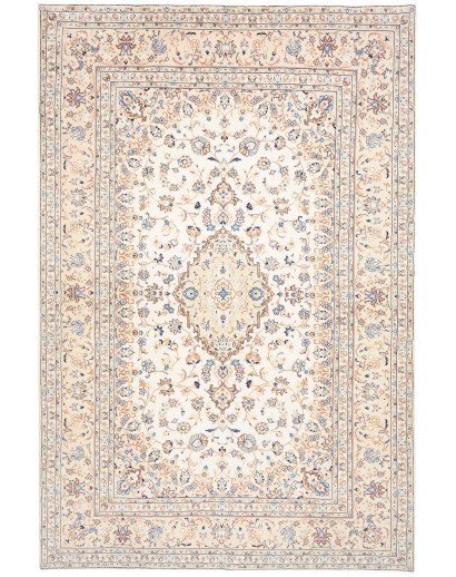 Tappeto Kashan Persia bianco marrone 196x293