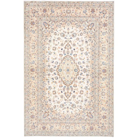 Tappeto Kashan Persia bianco marrone 196x293