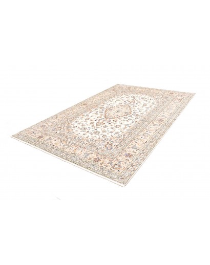 Tappeto Kashan Persia bianco marrone 196x293