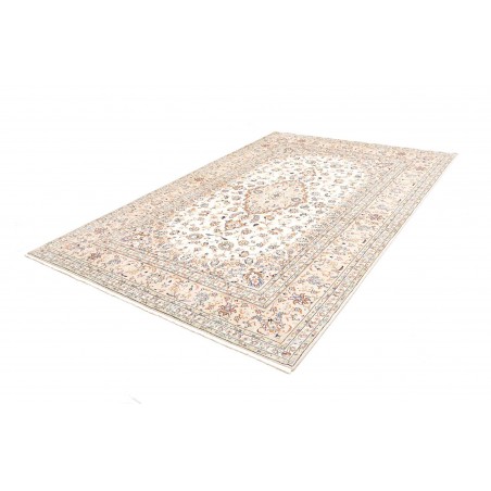 Tappeto Kashan Persia bianco marrone 196x293