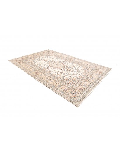 Tappeto Kashan Persia bianco marrone 196x293