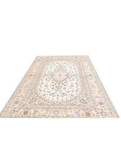Tappeto Kashan Persia bianco marrone 196x293