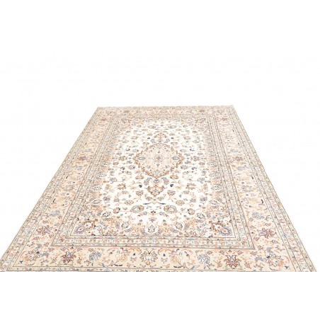 Tappeto Kashan Persia bianco marrone 196x293