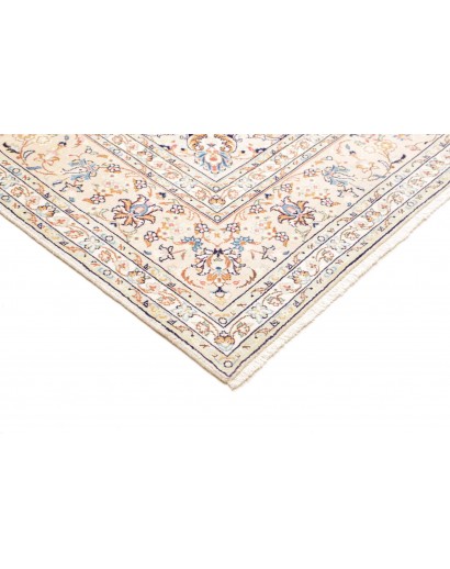 Tappeto Kashan Persia bianco marrone 196x293