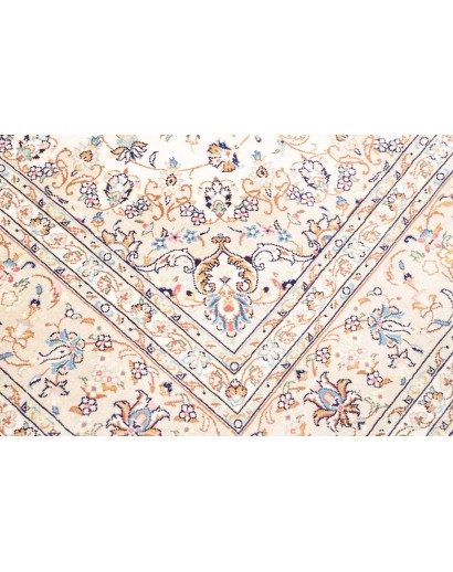 Tappeto Kashan Persia bianco marrone 196x293