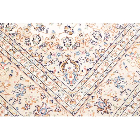 Tappeto Kashan Persia bianco marrone 196x293