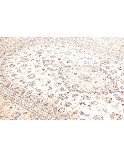 Tappeto Kashan Persia bianco marrone 196x293