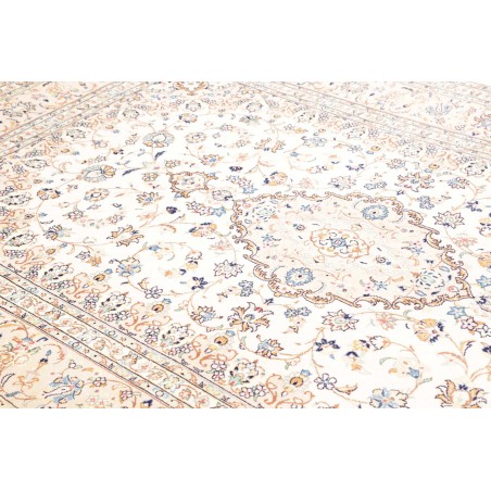 Tappeto Kashan Persia bianco marrone 196x293