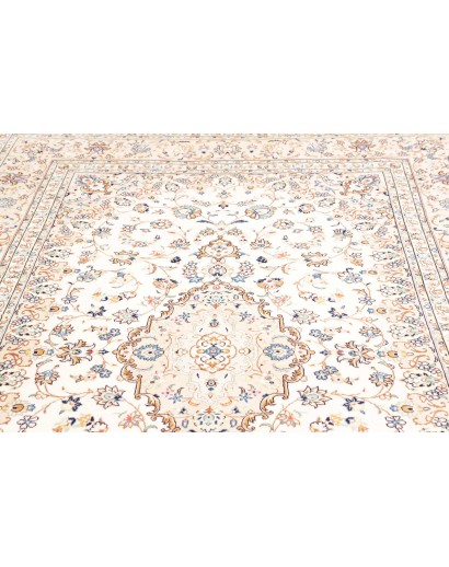 Tappeto Kashan Persia bianco marrone 196x293