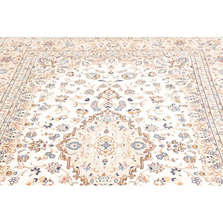 Tappeto Kashan Persia bianco marrone 196x293