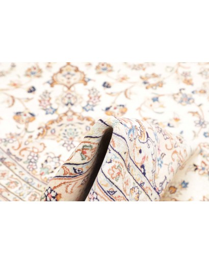 Tappeto Kashan Persia bianco marrone 196x293