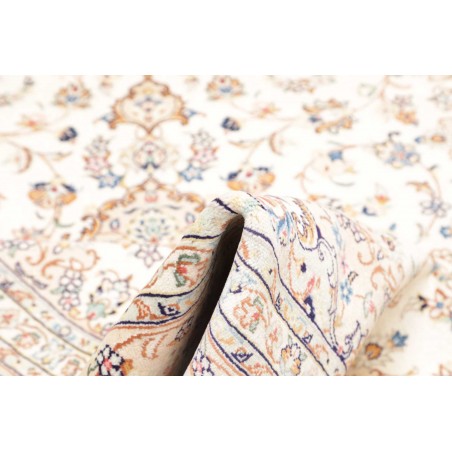 Tappeto Kashan Persia bianco marrone 196x293