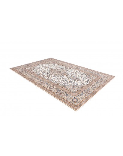 Tappeto Kashan Persia bianco marrone 200x295