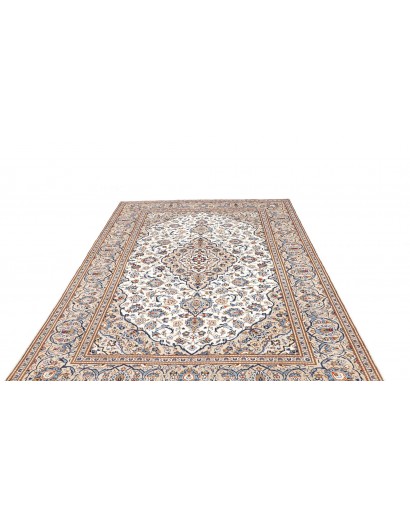 Tappeto Kashan Persia bianco marrone 200x295