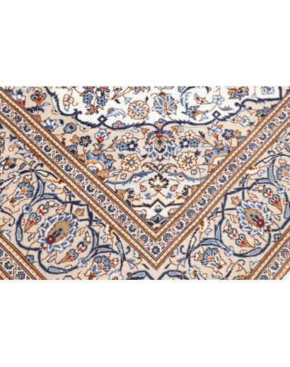 Tappeto Kashan Persia bianco marrone 200x295