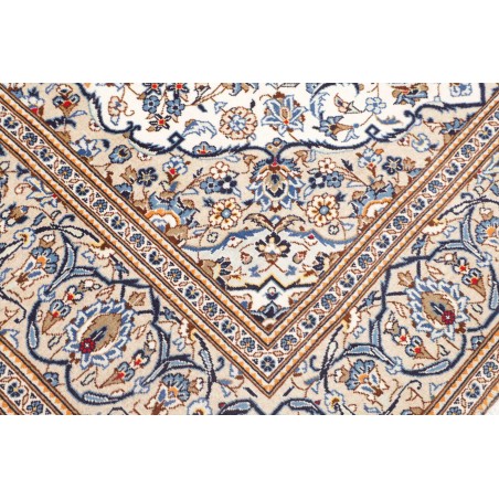 Tappeto Kashan Persia bianco marrone 200x295
