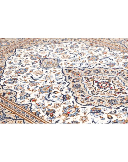 Tappeto Kashan Persia bianco marrone 200x295
