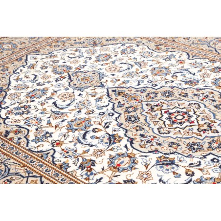 Tappeto Kashan Persia bianco marrone 200x295