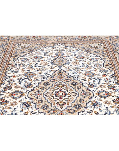 Tappeto Kashan Persia bianco marrone 200x295