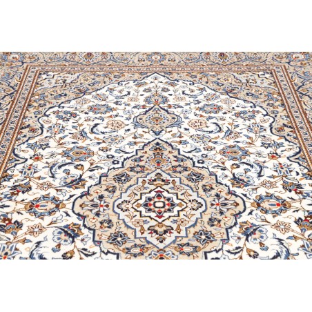 Tappeto Kashan Persia bianco marrone 200x295