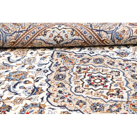 Tappeto Kashan Persia bianco marrone 200x295