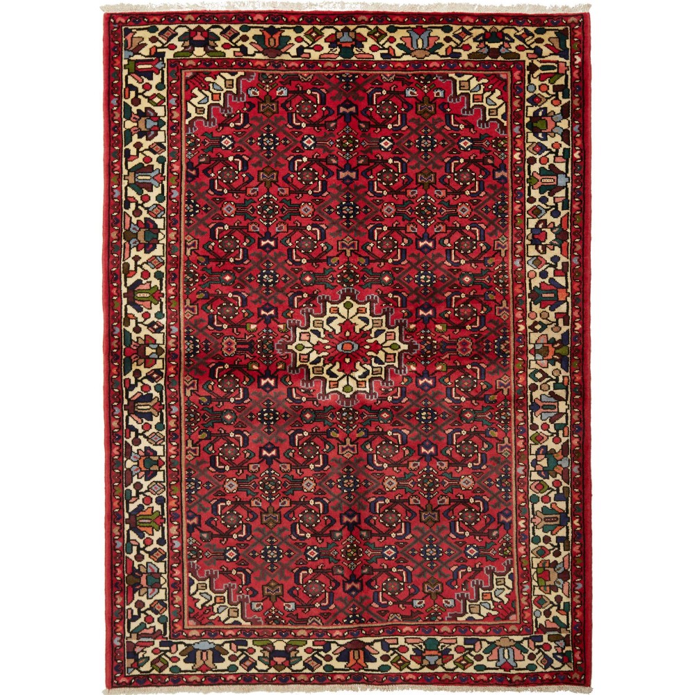 Tappeto Hamadan Persia grigio marrone 152x211 Tappeto Hamadan Persia grigio marrone 152x211
