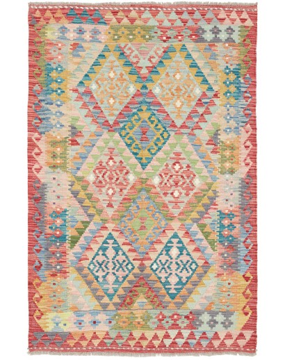 Tappeto Kilim Afghanistan marrone grigio 98x152