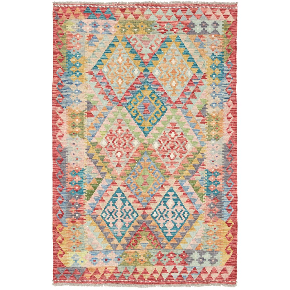 Tappeto Kilim Afghanistan marrone grigio 98x152