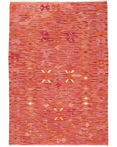 Tappeto Kilim Afghanistan rosso arancione 99x150