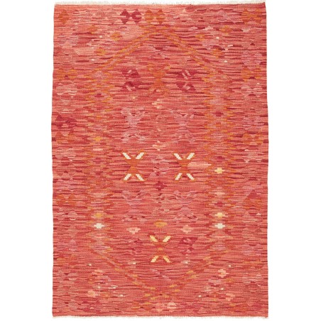 Tappeto Kilim Afghanistan rosso arancione 99x150