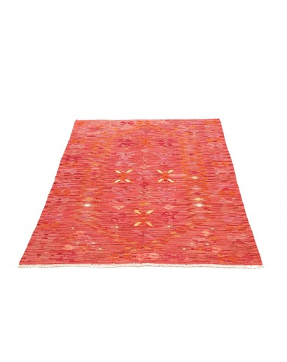 Tappeto Kilim Afghanistan rosso arancione 99x150